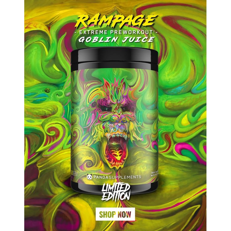 Underground Bio Labs™ Panda Supps: Rampage, Extreme Pre-Workout, High Stim,