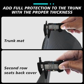 BestEvMod for EV6 Cargo Liner All Weather Trunk & Second Row Seats Back Cover XPE Material Waterproof Cargo Mat Compatible with 2022-2024 Kia EV6 Accessories (Trunk Mat+Seats Back Cover)