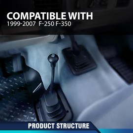 PIT66 4X4 Transfer Case Manual Shifter Boot Compatible with Ford F250 F350 Super Duty 6.0L 1999-2007 F81Z7277BC F81Z-7277-BC