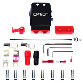 OPTION Car Fuse Holder up to 35 mm² – Waterproof Car Fuse for Power Amplifier – Cable Between 20 mm² to 35 mm², with Blade Fuses 80A & 100A