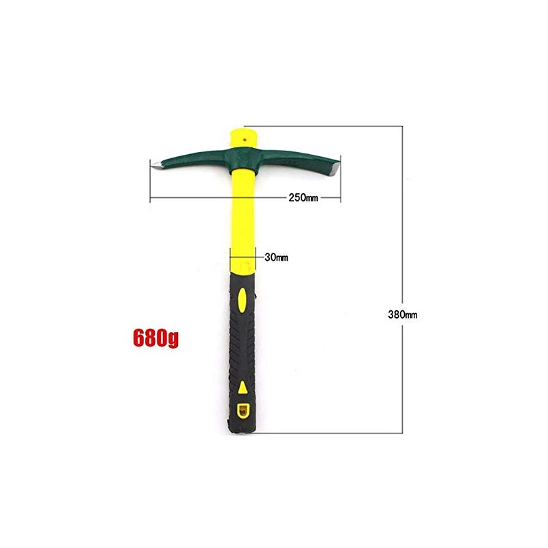 Outdoor Camping Fiberglass Handle Small Size Tools Pickaxe