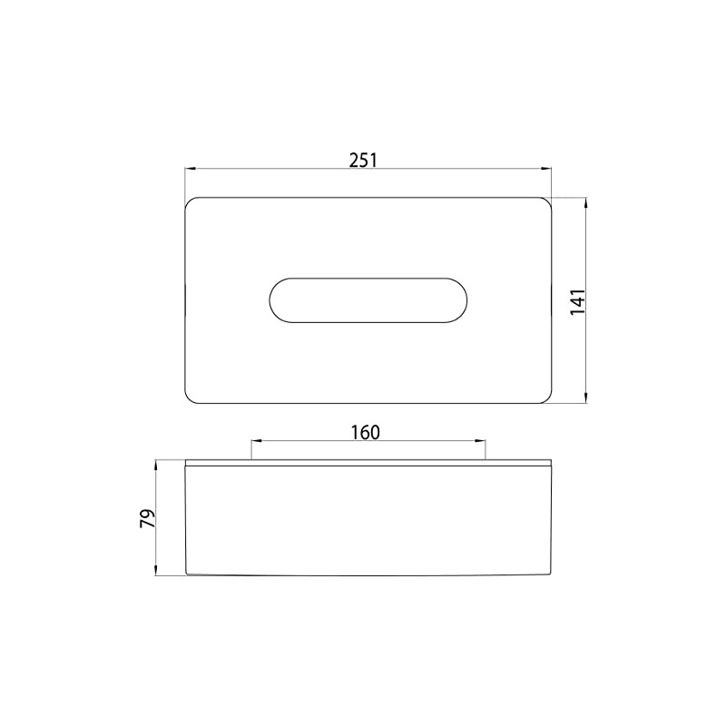 Emco Loft 55700100 Toilet Tissue Box (Colour Chrome, Length 251