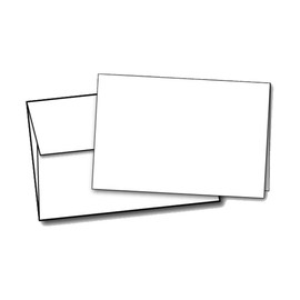 80lb White Half Fold Greeting Cards & Envelopes - Paper Measures (11" X 8 1/2") and Half Folds to (5 1/2" X 8 1/2") - 100 Cards with Envelopes - Desktop Publishing Supplies, Inc.™ Brand
