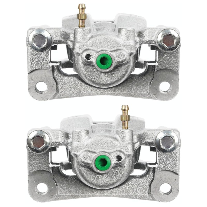 AutoShack Rear Drilled and Slotted Brake Rotors Calipers and Ceramic