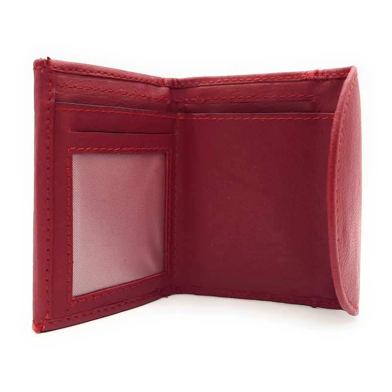 Genuine Leather Mini Purse Changing Purse Holiday Purse Red, cherry,