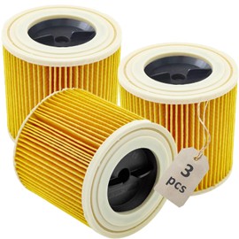 AVAENZO 3 Stück Patronenfilter KFI 3310 für Kärcher Nass-/Trockensauger und Waschsauger Artikelnummer 2.863-303.0