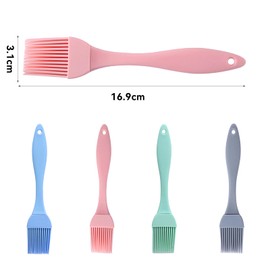 4 Stück Silikonpinsel Küche,Pastry Silikon Pinsel für Backen,Kuchenpinsel Silikon Pinsel Set,Grill Küchenpinsel,Hitzebeständig Ölpinsel Baking,für Rühren,Kochen,Grillen,Gebäck,Eingelegt(4 Farben)