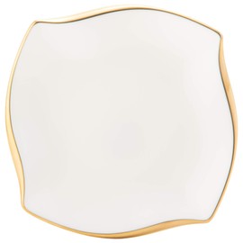 Narumi 50461-5249 Plate, Plate, Forte, 5.1 (13 (11) cm), Gold, Cute, Stylish, Square Tray, Saucer, Small Plate, Flat Plate, Amuse Rest