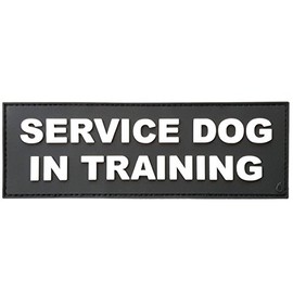 K9 Harness SERVICE DOG IN TRAINING Police K-9 PVC Rubber 3D Touch Fastener Patch