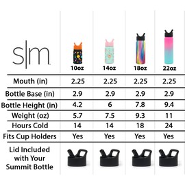 SIMPLE MODERN Trinkflasche für Kinder mit Strohhalm | Isolierter wiederverwendbarer Edelstahlbecher für Jungen und Mädchen Schule | Summit Sammlung | 530ml | Shark Bite