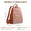 S-ZONE Small Leather Backpack for Women Fashion Designer Purse Anti-theft