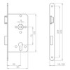 Abus 61698 ES PZ2 R G 55 72 18 Mortice