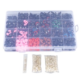 868pcs Safety Eyes and Noses Stuffed Crochet Eyes with Washers Craft Doll Eyes and Nose for Crochet Toy Stuffed Doll