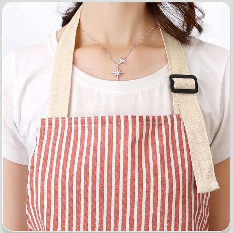 2 Pack Kitchen Cooking Aprons, Adjustable Bib Soft Chef Apron
