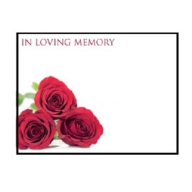 ShredAstic Funeral cards Sheep Ladybird In Loving Memory Sadly Missed Blank large 12.5 x 9cm Memorial - cello bag (9. In Loving Memory, 1 Single Card / 1 Cello bag)