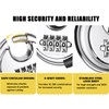 DELSWIN 4 Digit Combination Lock Disc Padlock with Hardened Steel