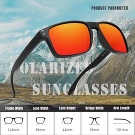 Ninesun Polarized Sunglasses for Men TR90 Frame Lightweight Sun Glasses with UV400 Protection for Driving Fishing Running A1 (Blue/Green/Red)