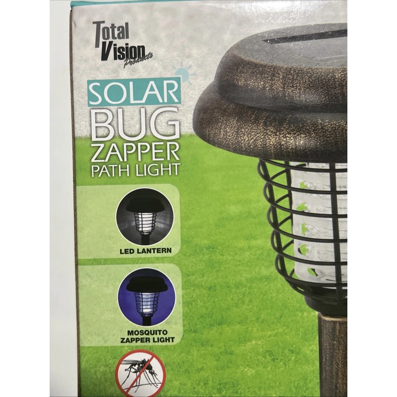 Total Vision Solar Power Bug Zapper Path Led Light 6