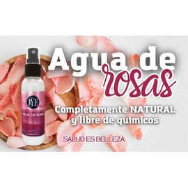 Agua de Rosas Altamente Hidratante JYE, organica libre de químicos, tónico para todo tipo de piel, desmaquillante. Incluye 3 frascos de 60ml cada uno