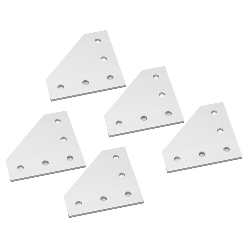 5PCS Flat Tie Plate Aluminum Alloy 5 Holes Compression Resistance