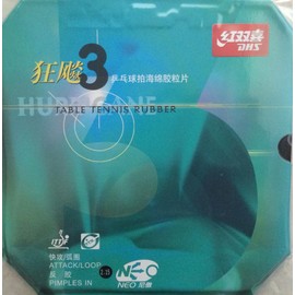 Gummi für DHS Hurricane 3 Neo, Schwarz, 2.2