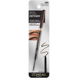 L'Oreal Paris Makeup Brow Stylist Definer Waterproof Eyebrow Pencil, Ultra-Fine Mechanical Pencil, Draws Tiny Brow Hairs & Fills in Sparse Areas & Gaps, Dark Brunette, 0.003 Ounce (Pack of 1)