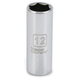 Standard Plumbing Supply 119800 APEX TOOL GROUP-ASIA Master Mechanic 3/8" Drive 6 Point Deep Socket, 12mm