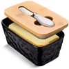 Butter Dish with Lid, Large Butter Dish for Countertop, Ceramic