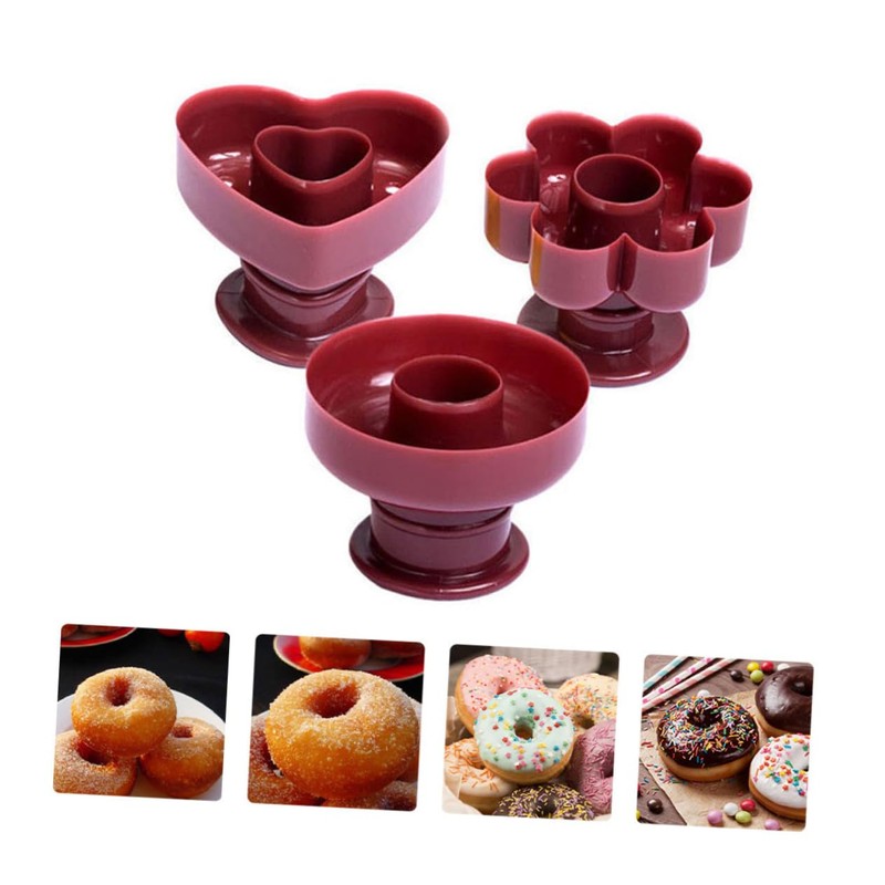 ULTECHNOVO 3Pcs Donut Mold Versatile Plastic Moulds for DIY Desserts