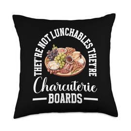 Charcuterie Boar Cheese Slate Board Charcuterie Throw Pillow