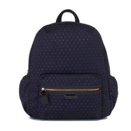 Luna Ultra Lite Navy Scuba Diaper Travel Backpack by Babymel | Large Capacity, Water Resistant, Modern Style, Multi-Functional and Durable Baby Bag with Changing Pad and Integrated Stroller Straps