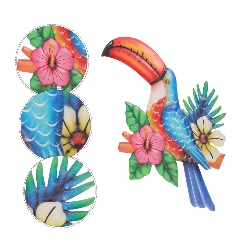 COHEALI Metal Toucan Wall Decor Rustic Bird Art for Bedroom