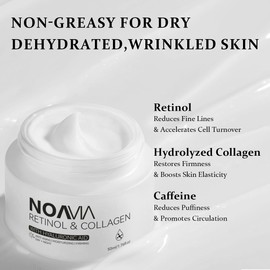 NOAVIA Retinol Moisturizer Face Cream,Day and Night Skin Care for Women and Men Anti Aging Facial Moisturizer with Simply Vital Collagen Retinol Hyaluronic Acid, Neck Firming and Tightening