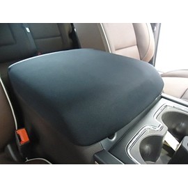 Car Console Covers Plus Made in USA Designed to fit Ford F150 F250 2014-2024 Select Bucket Seat Models Neoprene Auto Armrest Center Console Cover Protector Gray