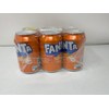 European Fanta Orange Soda 6-Pack of Cans 6 x 330