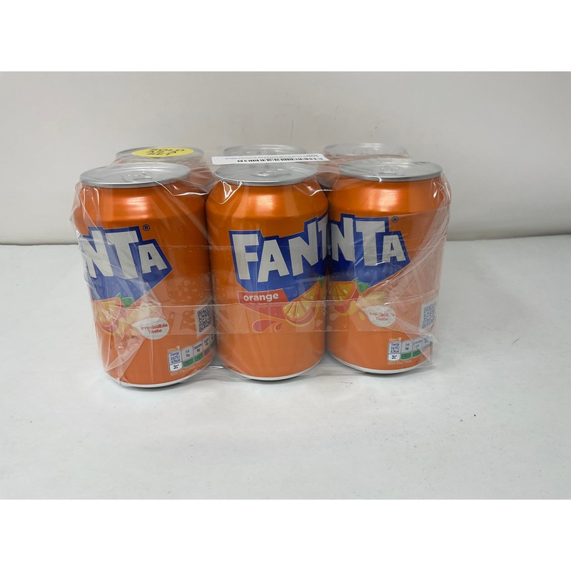 European Fanta Orange Soda 6-Pack of Cans 6 x 330