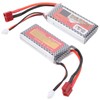 7.4V 1300mAh 30C Lipo Battery with T Plug Rechargeable Lithium
