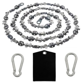 Homyall upgrade 53 Inch High Reach Tree Limb Hand Rope Chain Saw Cuts Branches Manual Pocket Chainsaw with 68 Sharp Blades on Both Sides for Gardening Camping Hiking Survival Gear-No Ropes Included