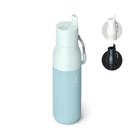 LARQ Bottle Flip Top 17oz - Insulated Stainless Steel Water Bottle with Straw | BPA Free | Reusable Water Bottle for Sports, Gym, and Travel | Keep Drinks Cold for 24 Hours, Seaside Mint