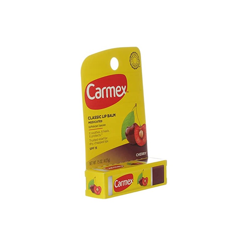 Carmex Bálsamo labial hidratante con sabor a cereza SPF 15