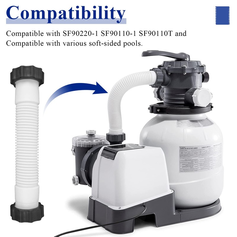 Shuisen Pool Sand Filter Pump Hose 10 Inch Compatible with