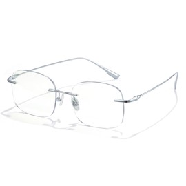 Cyxus Titanium Blue Light Glasses for Men Frameless Rimless Glasses Computer Glasses UV protection Eyeglasses