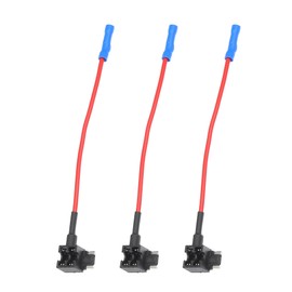 X AUTOHAUX Low Profile 2 Blade Style Fuse Holder Tap Adapter 12/32V 50A | 3 Pcs