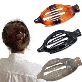 Duckbill Hair Claw Clips for Women Curved Alligator Hair Clip for Thick Long Hair Grip Clips for Womens Non-Slip Flat Hair Barrettes for Thick Thin Hair 3PCS