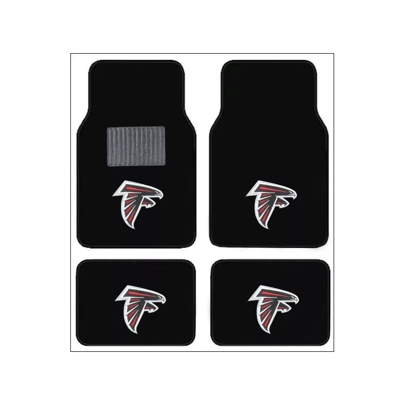 ATLANTA FALCONS 4pc CARPET FLOOR MAT / SUNSHADE / 2pc
