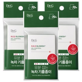 Dr.G Red Blemish Oil Control Paper, 70 sheets, 3 pcs / 닥터지 레드 블레미쉬 오일 컨트롤 페이퍼, 70매입, 3개