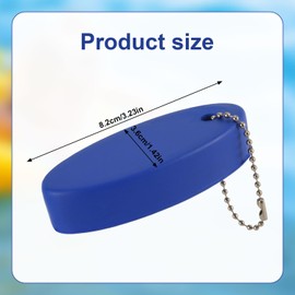 4pcs Boat Key Floating Keychain, Boat Floating Keychain PU Bright Color Oval Floating Key Ring Boat Key Float for Boating Surfing Fishing Outdoor Water Sports (4 Colors)