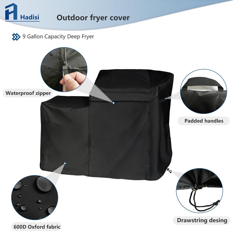 Hadisi Fryer 9 Gallon Cover - 600D Heavy Duty Waterproof