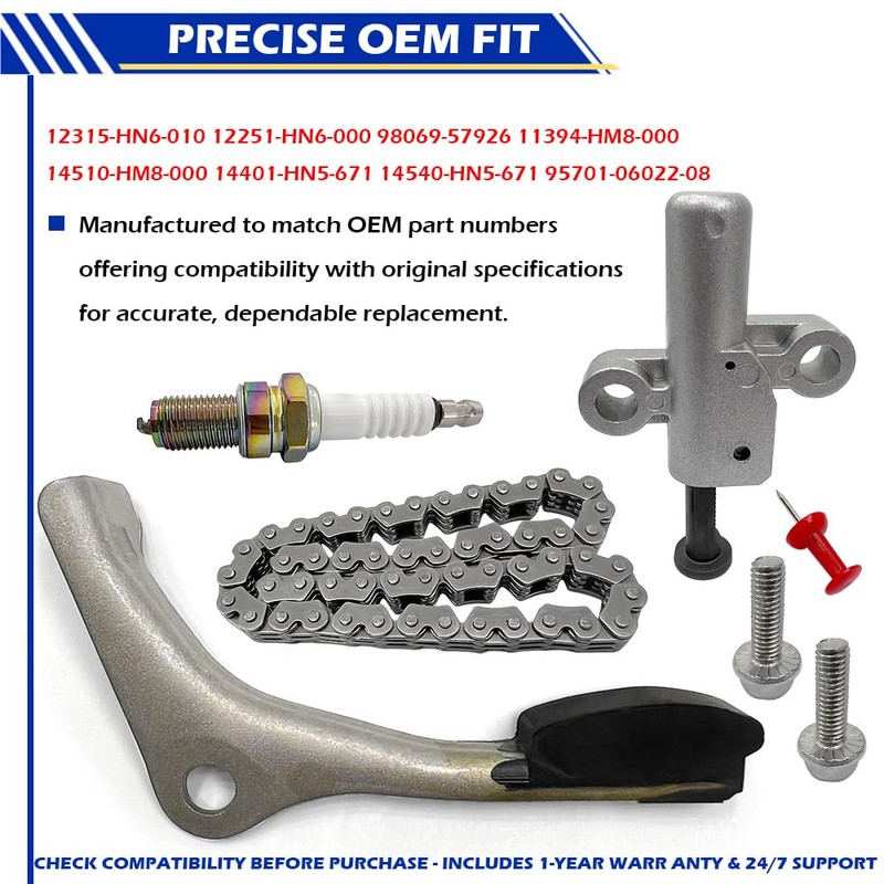 GOLKNHA Cam Timing Chain Tensioner Arm & Complete Gasket Kit