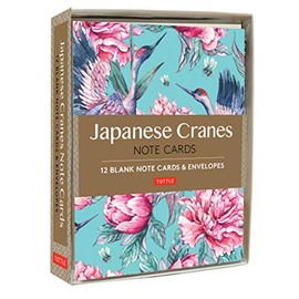 Japanese Cranes Note Cards: 12 Blank Note Cards & Envelopes (6 x 4 inch cards in a box)